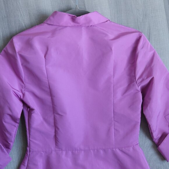 CAROLINA HERRERA shirtdress lilac purple midi 4 party event wedding chic ALTERED - Picture 4 of 15